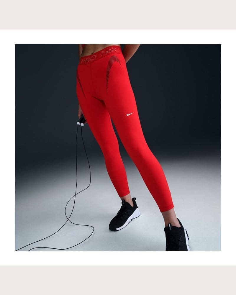 Dámske legíny NIKE PRO W NP DF MR 7 8 TIGHT TT GRX-657-Red – fotka 2
