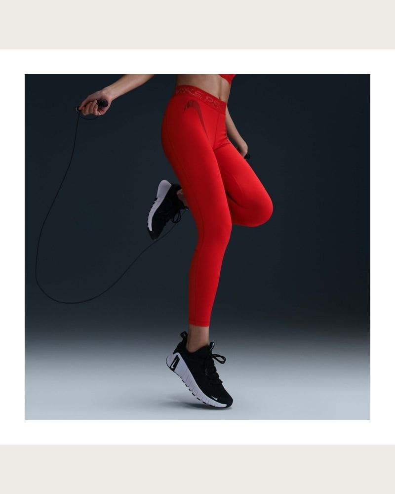 Dámske legíny NIKE PRO W NP DF MR 7 8 TIGHT TT GRX-657-Red – fotka 3