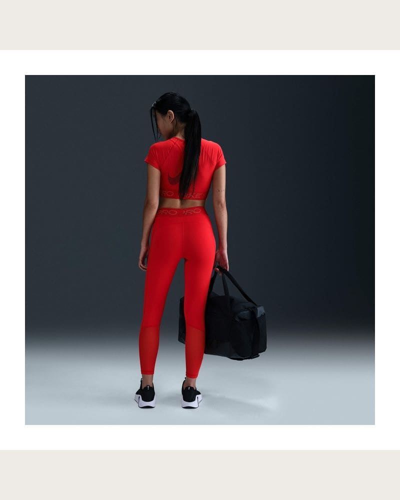 Dámske legíny NIKE PRO W NP DF MR 7 8 TIGHT TT GRX-657-Red – fotka 6