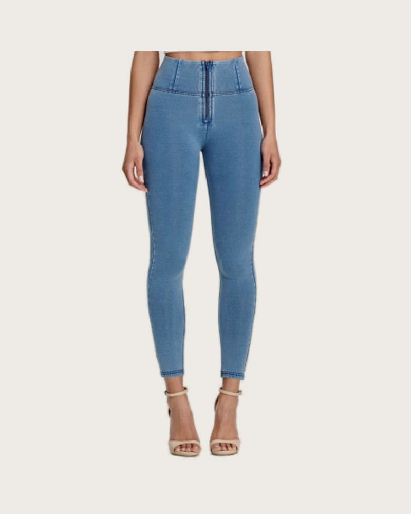 Dámske jeggings nohavice FREDDY WR.UP® skinny high waist push up jeggings in organic fabric-Blue