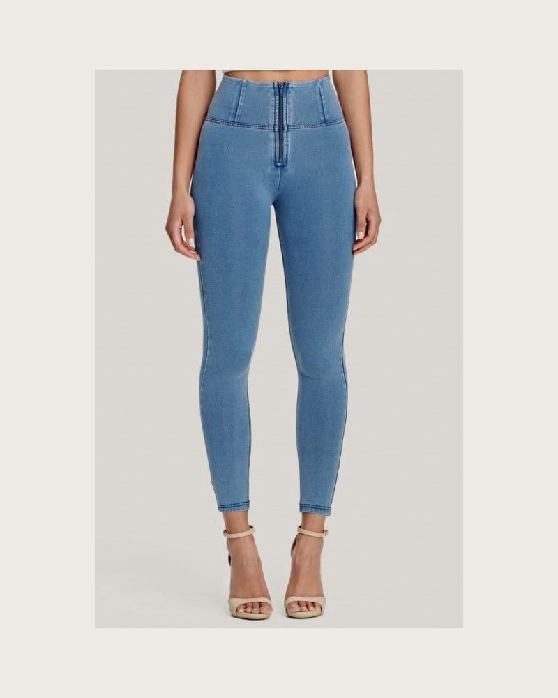 Dámske jeggings nohavice FREDDY WR.UP® skinny high waist push up jeggings in organic fabric-Blue – fotka 2