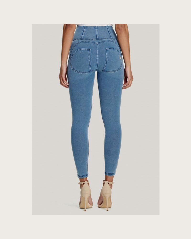 Dámske jeggings nohavice FREDDY WR.UP® skinny high waist push up jeggings in organic fabric-Blue – fotka 4