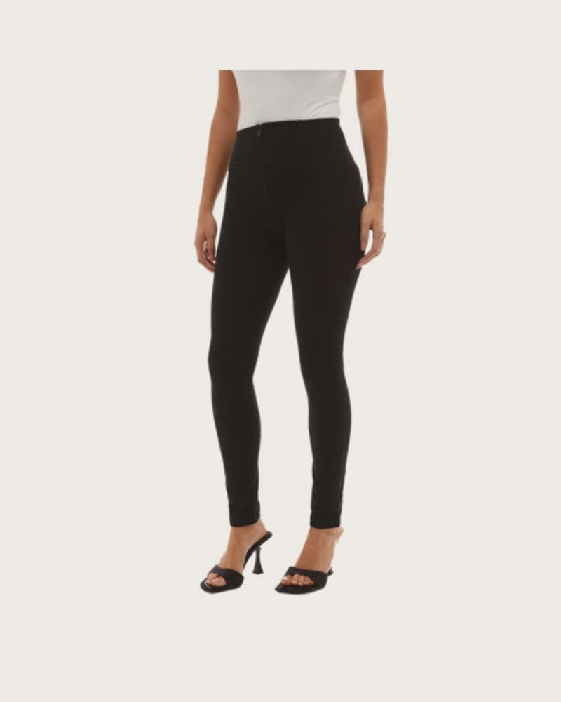 Dámske jeggings nohavice FREDDY WR.UP® skinny push up organic cotton trousers with high waist-Black