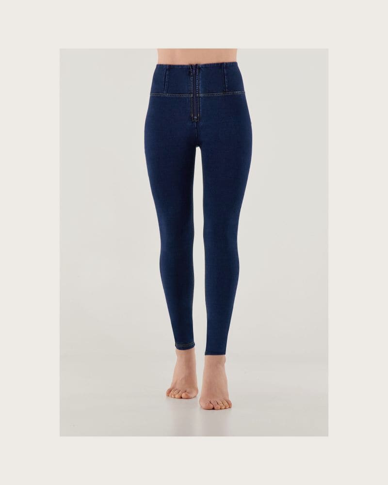 Dámske jeggings nohavice FREDDY WR.UP® skinny high waist push up jeggings in organic fabric-Blue – fotka 2