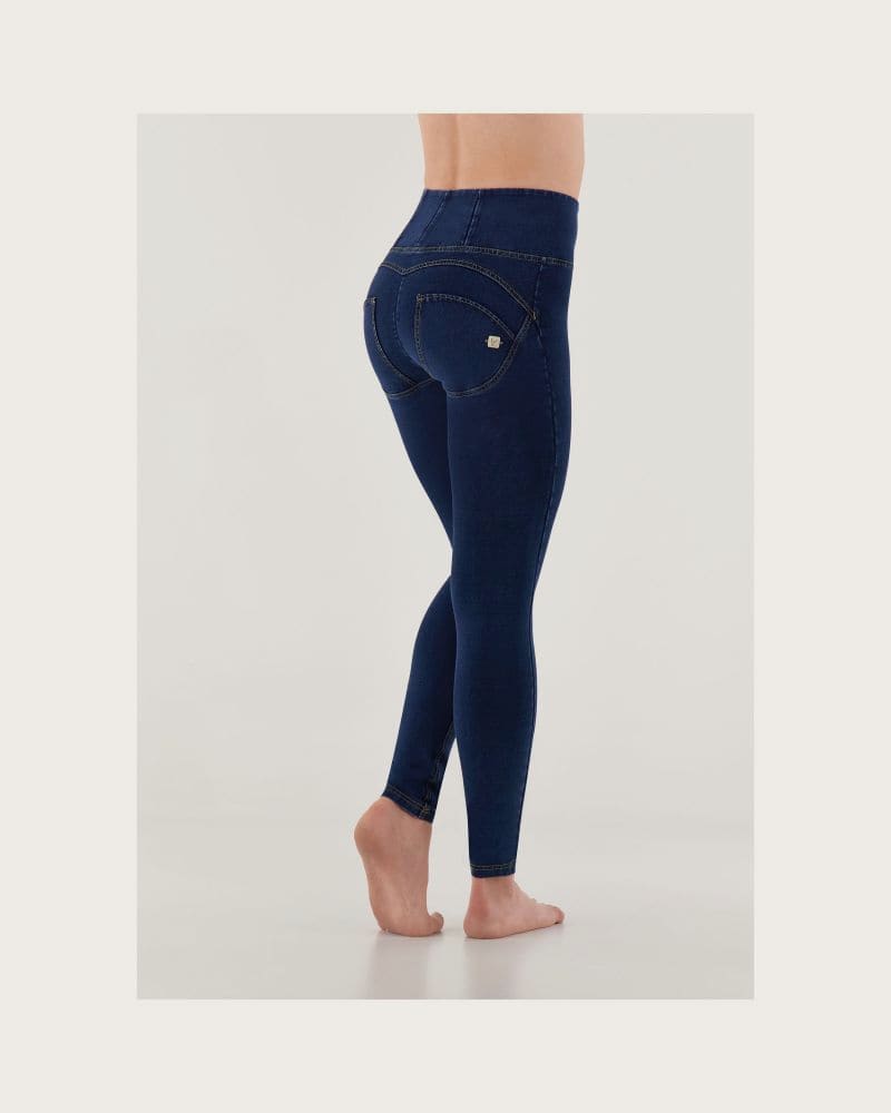 Dámske jeggings nohavice FREDDY WR.UP® skinny high waist push up jeggings in organic fabric-Blue – fotka 3