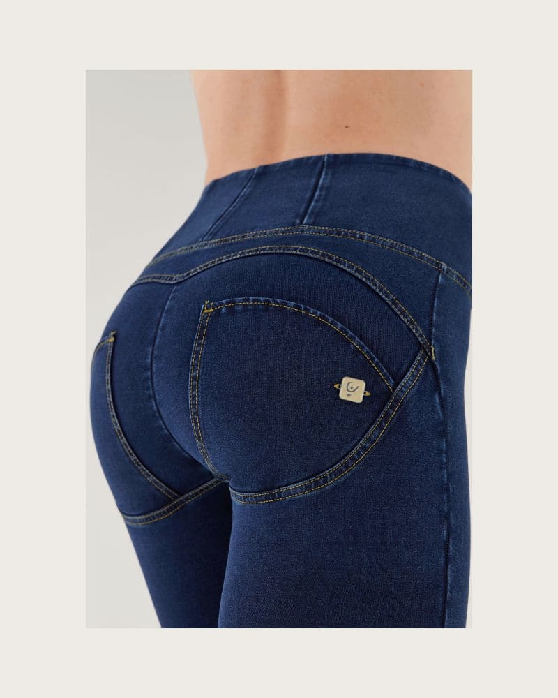 Dámske jeggings nohavice FREDDY WR.UP® skinny high waist push up jeggings in organic fabric-Blue – fotka 4