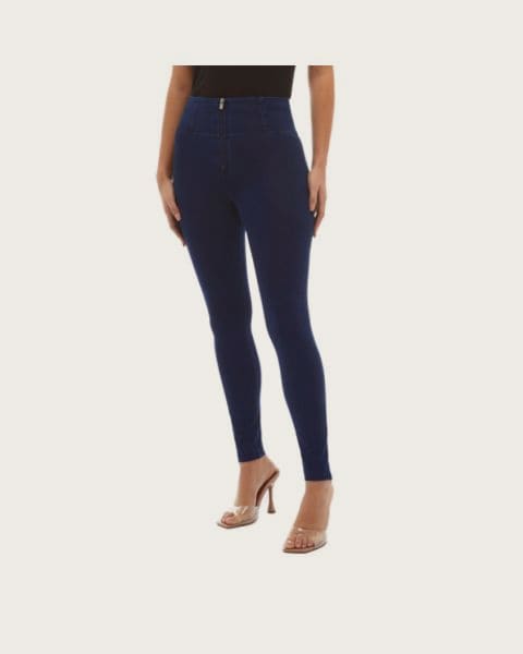 Dámske jeggings nohavice FREDDY WR.UP® skinny high waist push up jeggings in organic fabric-Blue