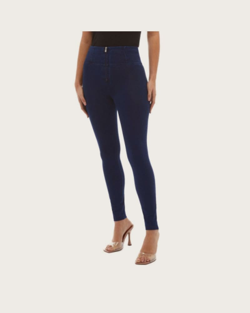 Dámske jeggings nohavice FREDDY WR.UP® skinny high waist push up jeggings in organic fabric-Blue