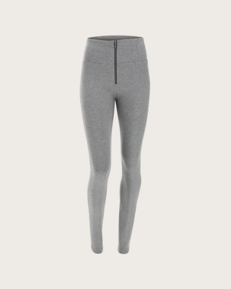 Dámske jeggings nohavice FREDDY WR.UP® skinny push up organic cotton trousers with high waist-Grey