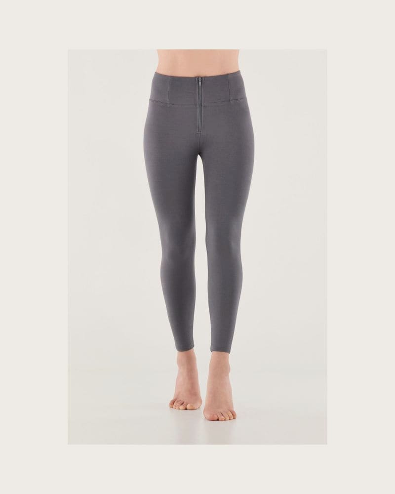 Dámske jeggings nohavice FREDDY WR.UP® skinny push up organic cotton trousers with high waist-Grey – fotka 2