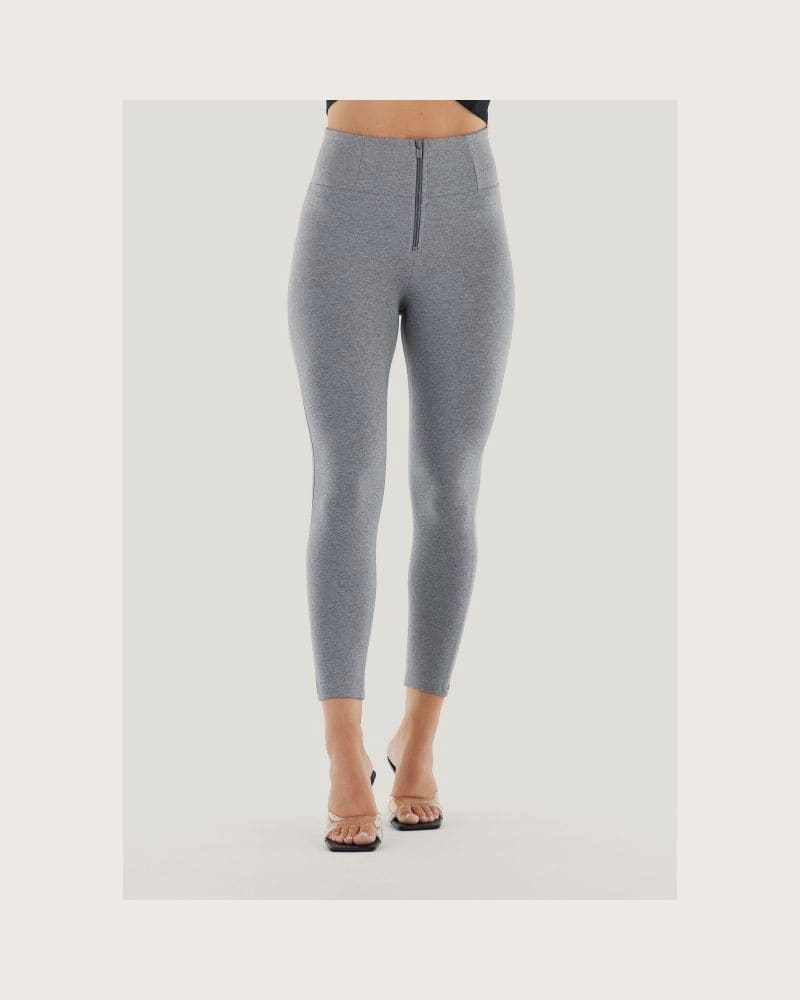 Dámske jeggings nohavice FREDDY WR.UP® superskinny push up 7 8 trousers with high waist and zip-Grey – fotka 2