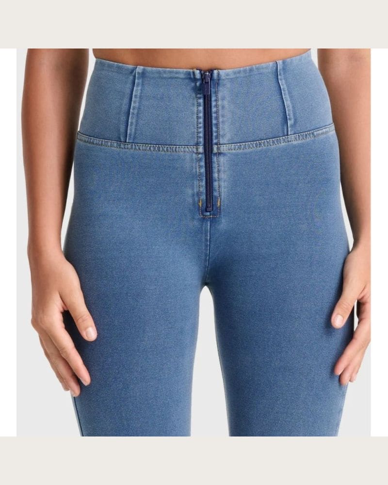 Dámske jeggings nohavice FREDDY WR.UP® skinny high waist push up jeggings in organic fabric-Blue – fotka 5