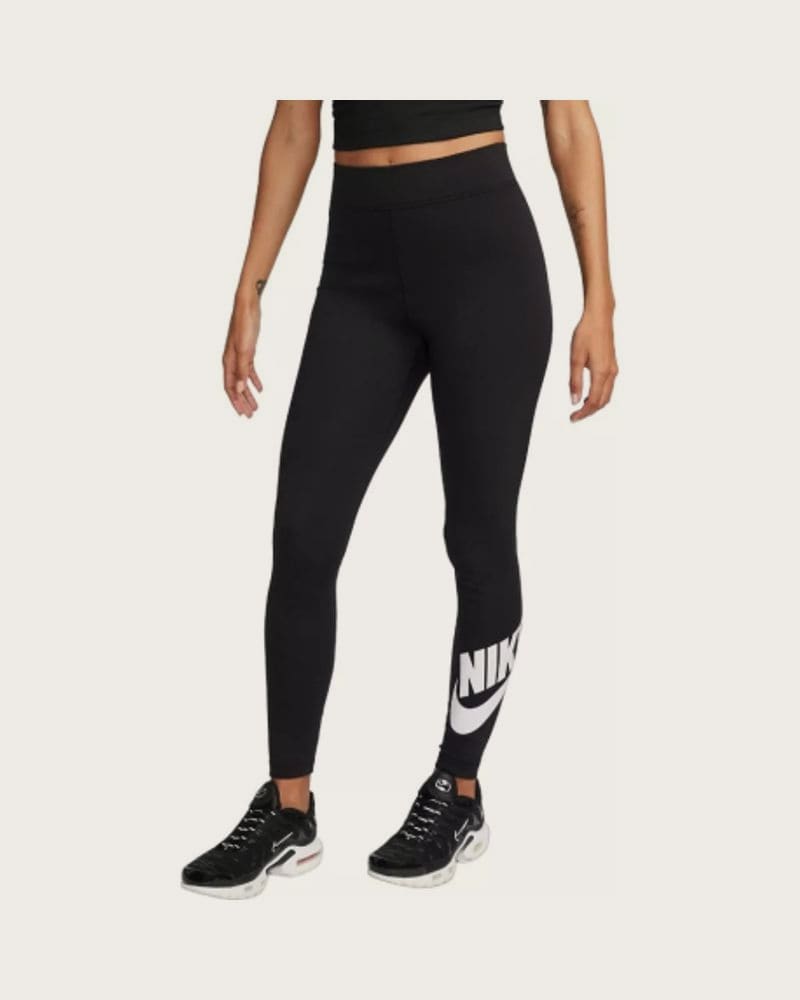 Dámske legíny NIKE W NSW NK CLSC GX HR TIGHT FTRA BLACK WHITE