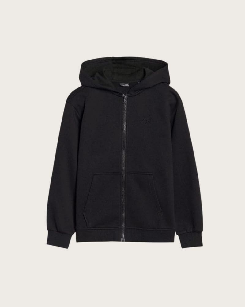 Chlapčenská mikina so zipsom 4F JUNIOR SWEATSHIRT-JWMM00TSWSM1860-20S-BLACK – fotka 6