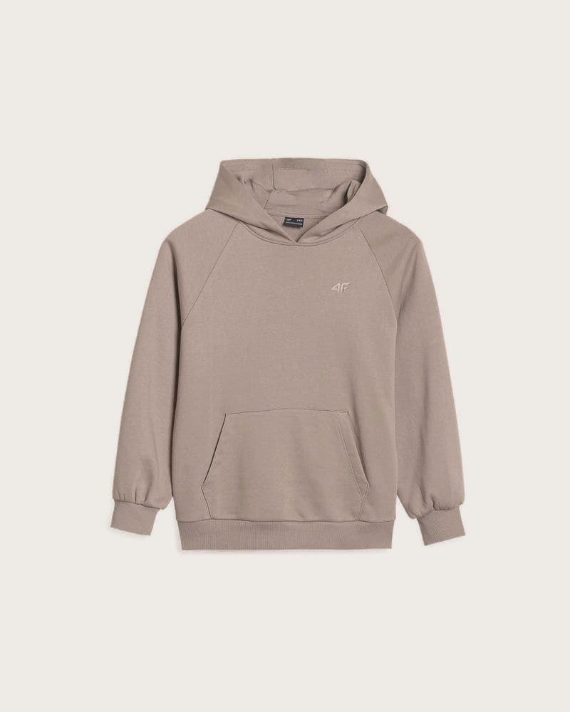 Dievčenská mikina s kapucňou 4F JUNIOR SWEATSHIRT-JWSS25TSWSF1478-83S-BEIGE – fotka 6