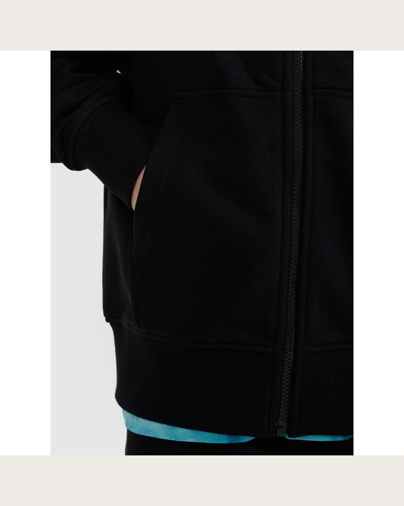 Chlapčenská mikina so zipsom 4F JUNIOR SWEATSHIRT-JWSS25TSWSM1522-20S-BLACK – fotka 5