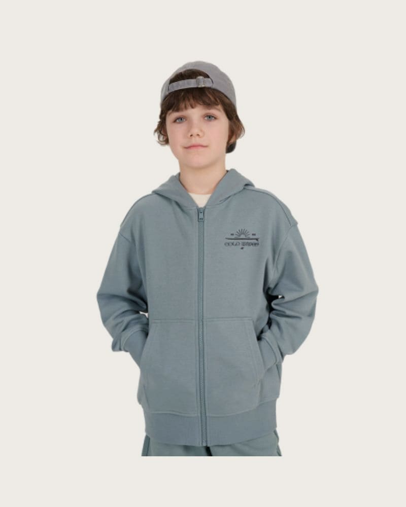 Chlapčenská mikina so zipsom 4F JUNIOR SWEATSHIRT-JWSS25TSWSM1522-46S-TURQUISE