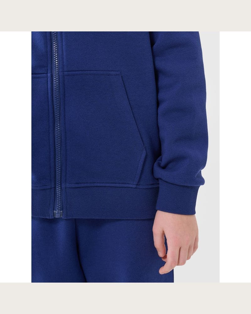 Chlapčenská mikina so zipsom 4F JUNIOR SWEATSHIRT-JWSS25TSWSM1851-36S-BLUE – fotka 3