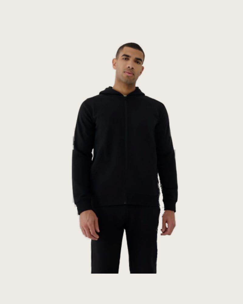 Pánska mikina so zipsom 4F SWEATSHIRT-WSS25TSWSM1584-20S-DEEP BLACK