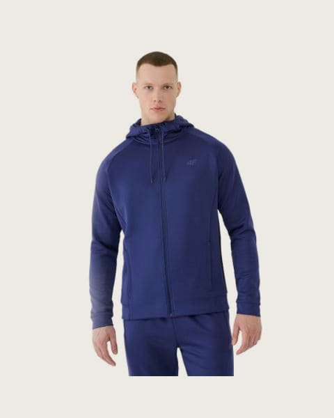 Pánska tréningová mikina so zipsom 4F SWEATSHIRT FNK-WSS25TFSWM513-30S-DARK BLUE