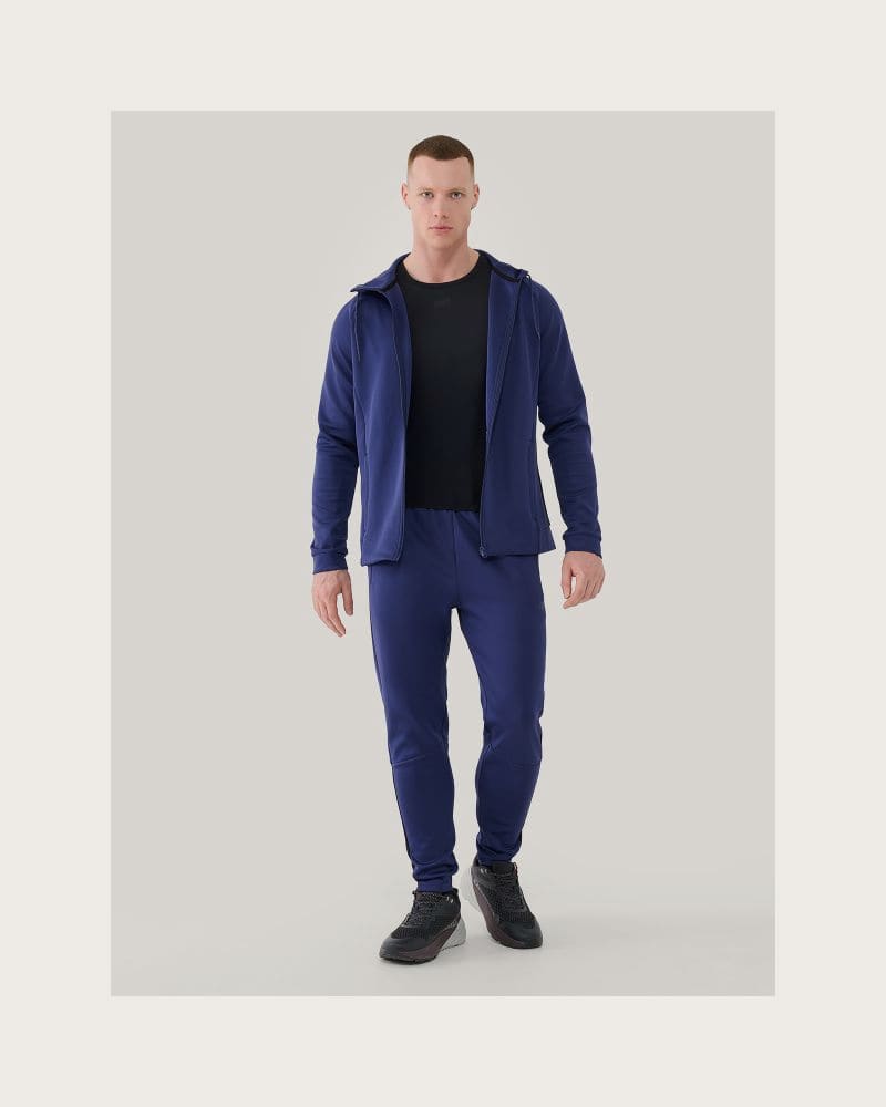 Pánska tréningová mikina so zipsom 4F SWEATSHIRT FNK-WSS25TFSWM513-30S-DARK BLUE – fotka 5