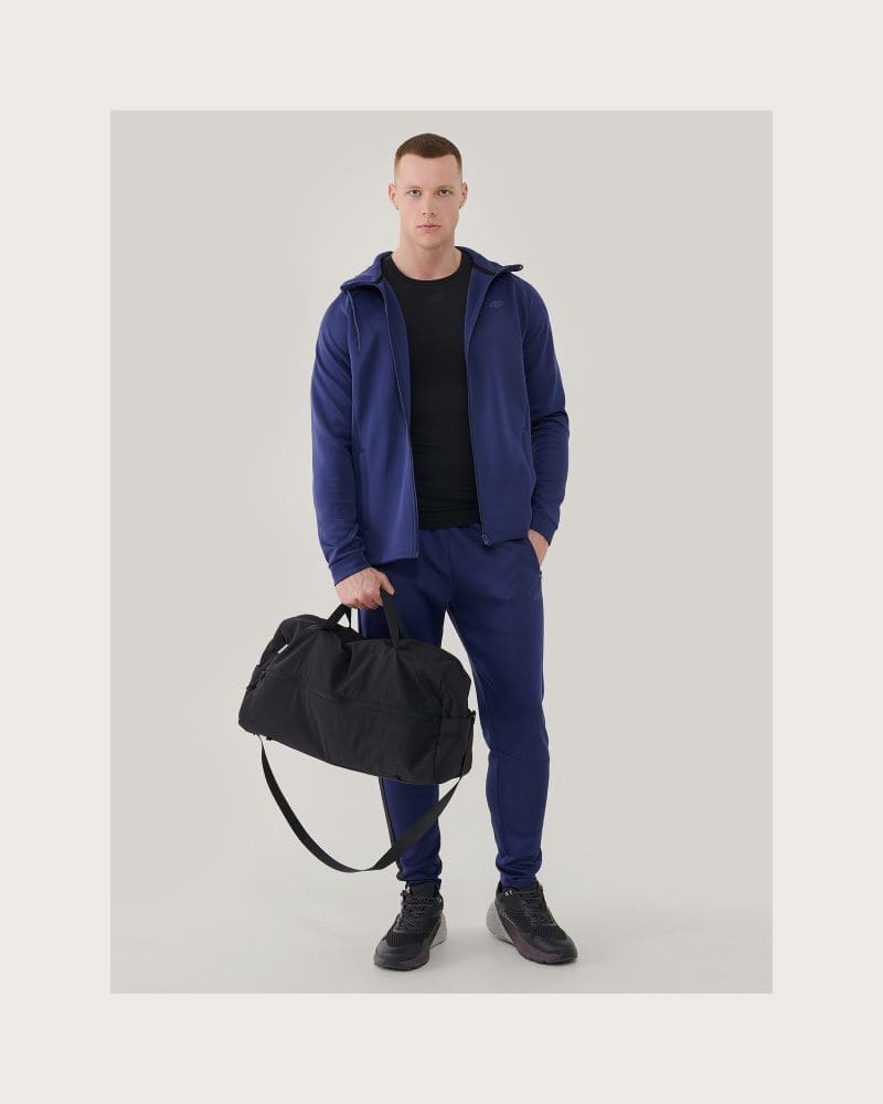 Pánska tréningová mikina so zipsom 4F SWEATSHIRT FNK-WSS25TFSWM513-30S-DARK BLUE – fotka 6