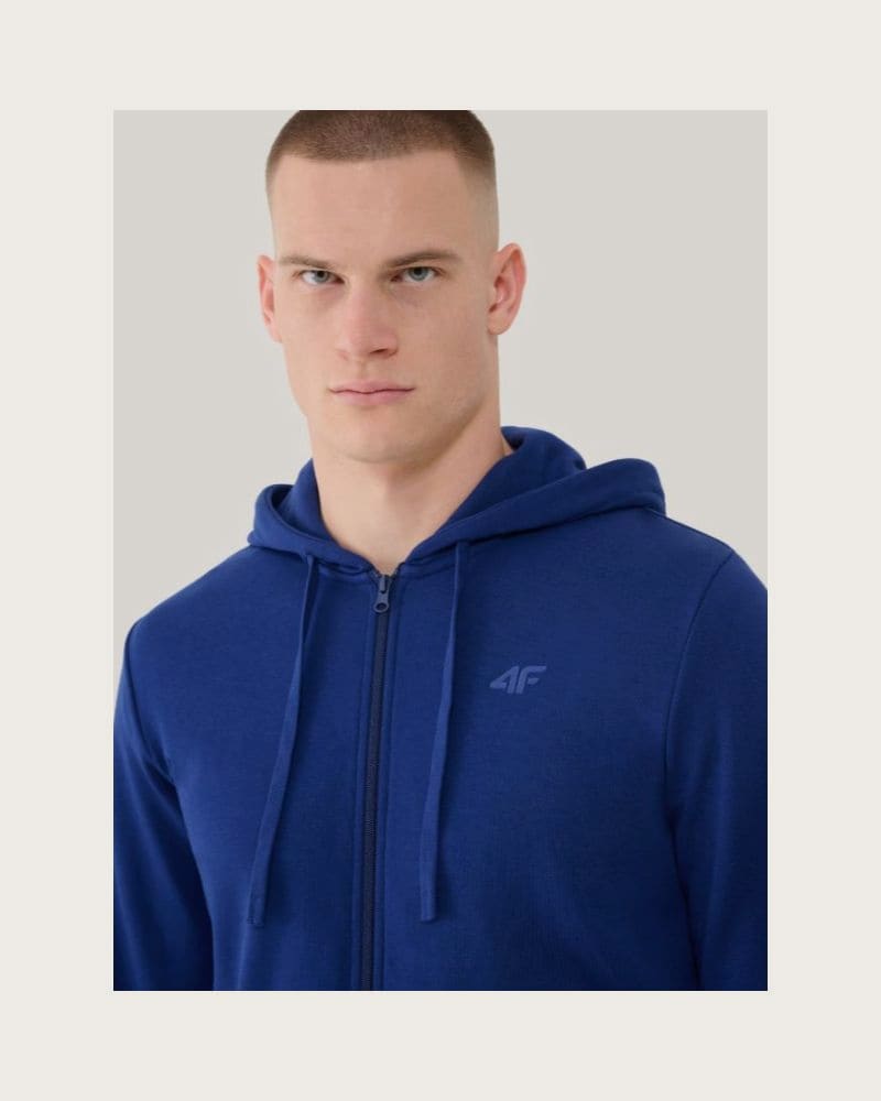 Pánska mikina so zipsom 4F SWEATSHIRT-WMM00TSWSM1768-031S-NAVY – fotka 2