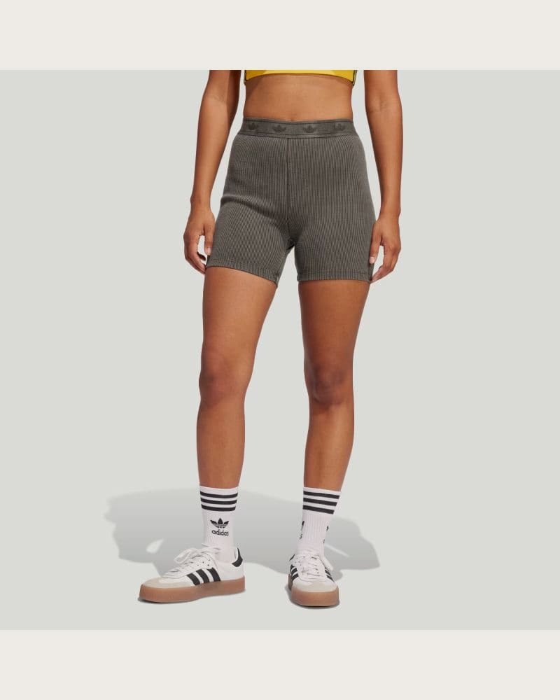 Dámske kraťasy ADIDAS ORIGINALS RIB BOOTY SHORT-JC7554-Black – fotka 2
