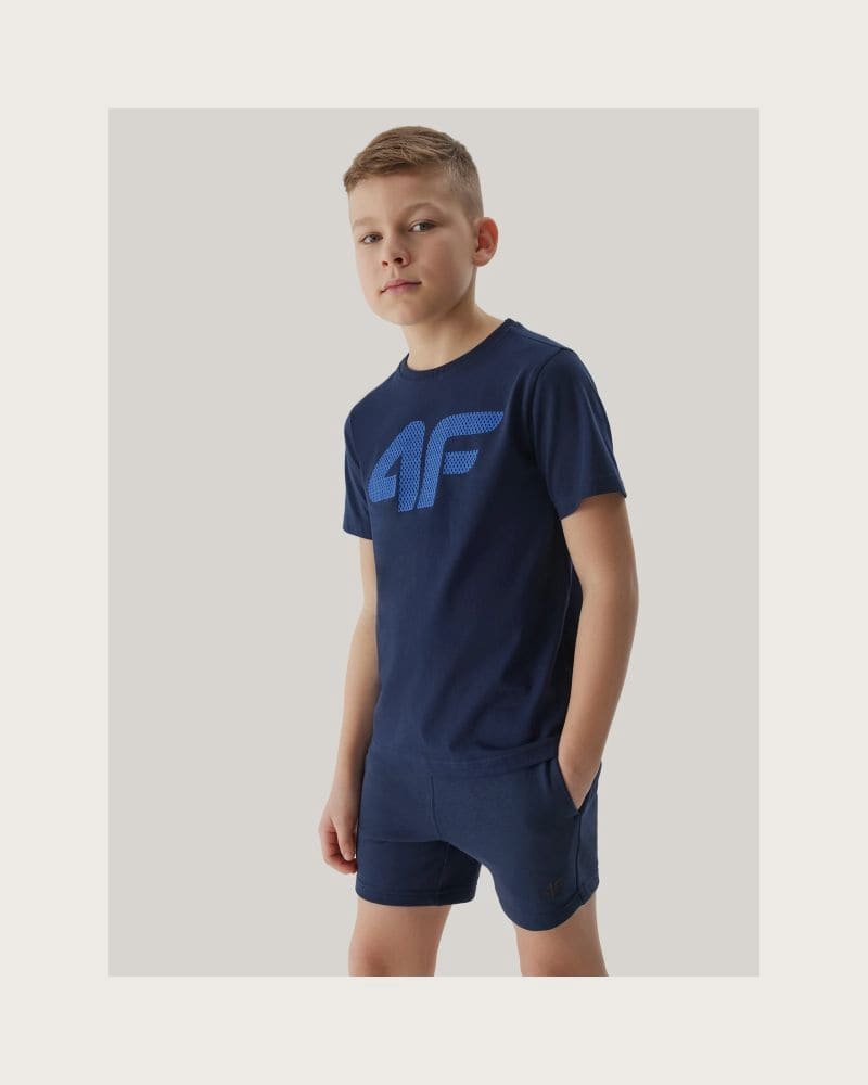 Chlapčenské teplákové kraťasy 4F JUNIOR SHORTS CAS-JWSS24TSHOM272-31S-NAVY – fotka 3