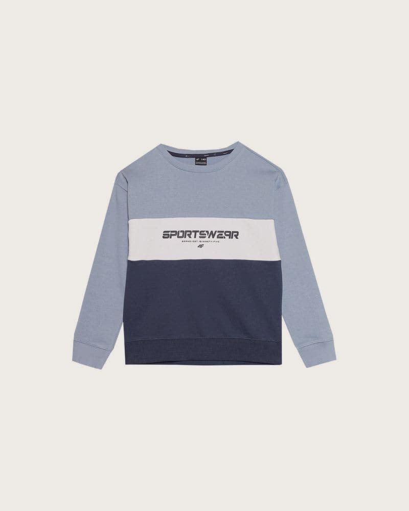 Chlapčenská mikina 4F JUNIOR SWEATSHIRT-JWSS24TSWSM0923-34S-LIGHT BLUE – fotka 7