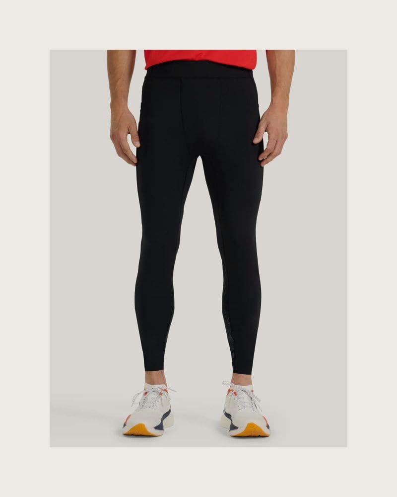 Pánske bežecké zateplené legíny 4F TIGHTS FNK M356-WAW25TFTIM356-20S-DEEP BLACK – fotka 2