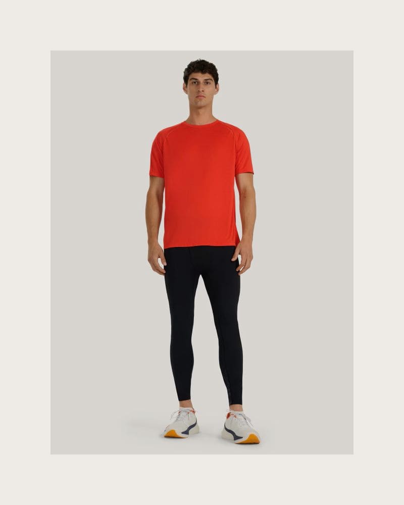 Pánske bežecké zateplené legíny 4F TIGHTS FNK M356-WAW25TFTIM356-20S-DEEP BLACK – fotka 3