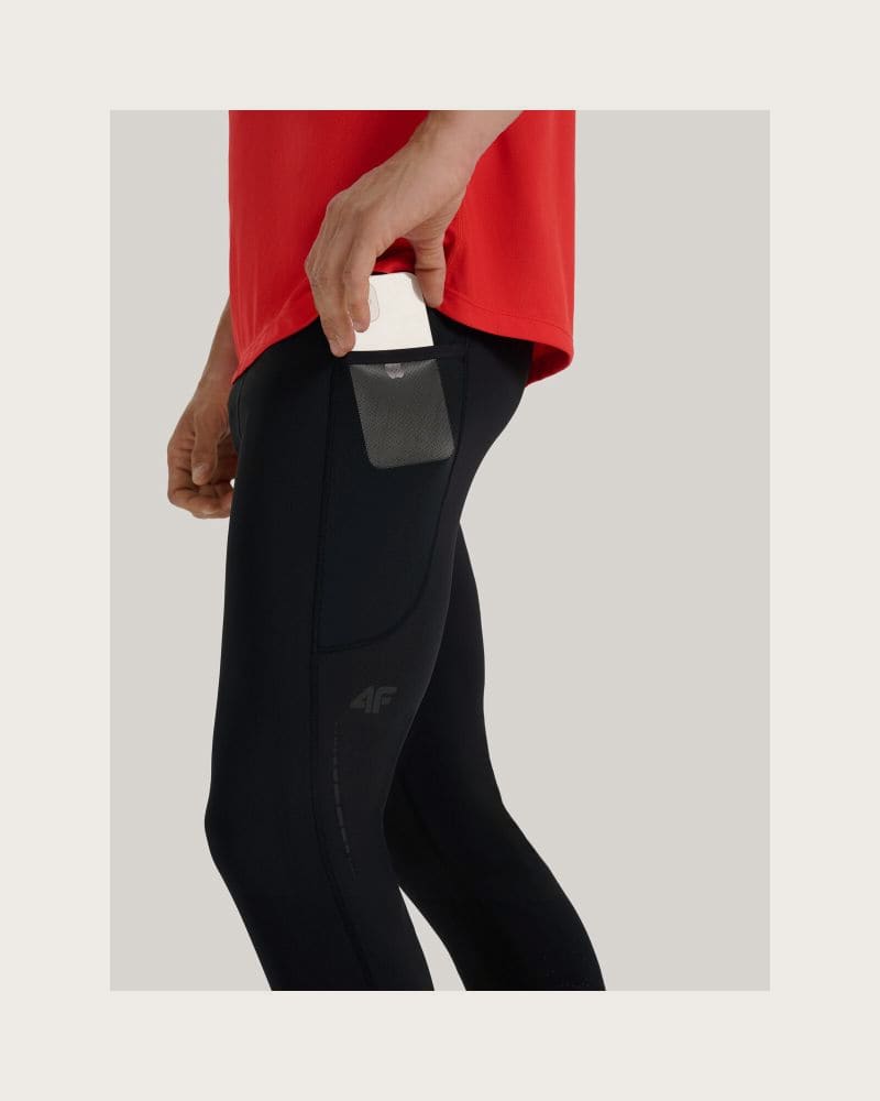 Pánske bežecké zateplené legíny 4F TIGHTS FNK M356-WAW25TFTIM356-20S-DEEP BLACK – fotka 7