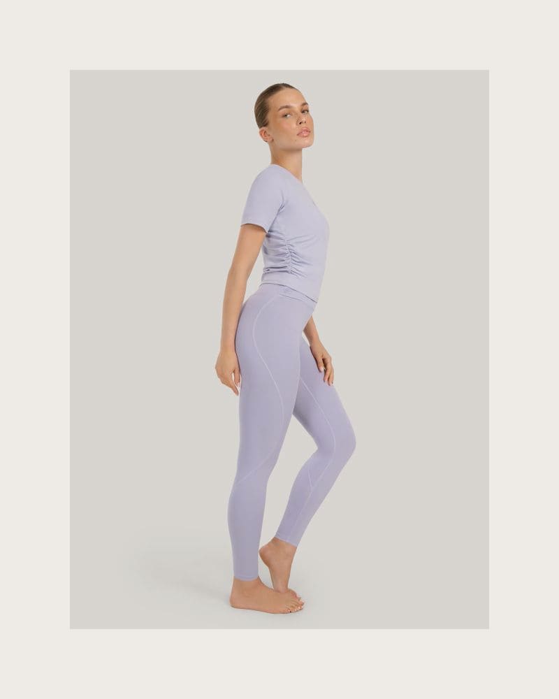 Dámske legíny 4F TIGHTS FNK F369-WAW25TFTIF369-34S-LIGHT BLUE – fotka 5