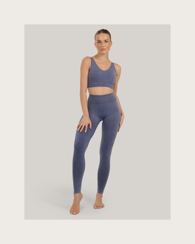 Dámske legíny 4F TIGHTS FNK F407-WAW25TFTIF407-30A-DARK BLUE ALLOVER – fotka 3