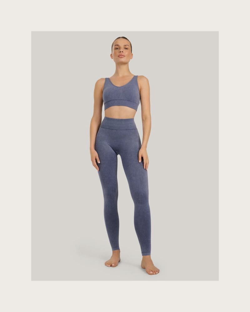 Dámske legíny 4F TIGHTS FNK F407-WAW25TFTIF407-30A-DARK BLUE ALLOVER – fotka 4