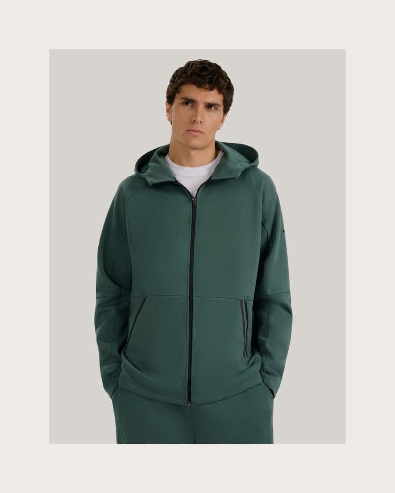 Pánska mikina so zipsom 4F SWEATSHIRT M1865-WAW25TSWSM1865-41S-GREEN – fotka 2