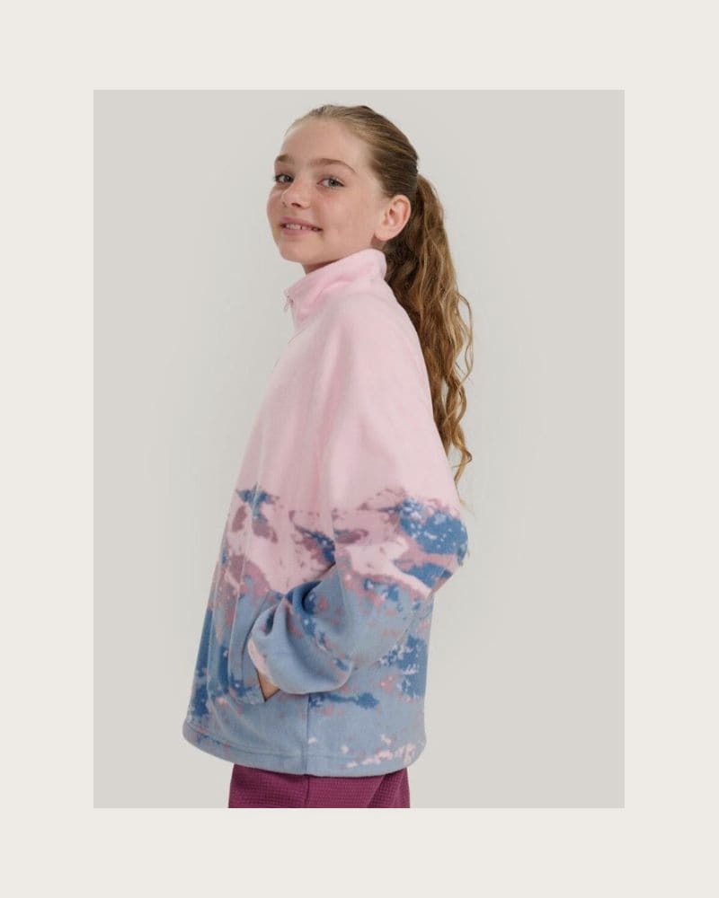 Dievčenská flisová mikina so zipsom 4F JUNIOR FLEECE F344-4FJWAW25TFLEF344-91A-MULTICOLOUR 1 ALLOVER – fotka 3
