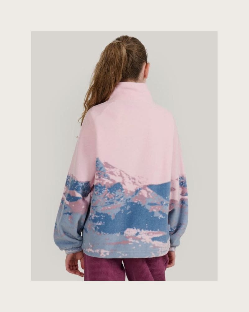 Dievčenská flisová mikina so zipsom 4F JUNIOR FLEECE F344-4FJWAW25TFLEF344-91A-MULTICOLOUR 1 ALLOVER – fotka 4