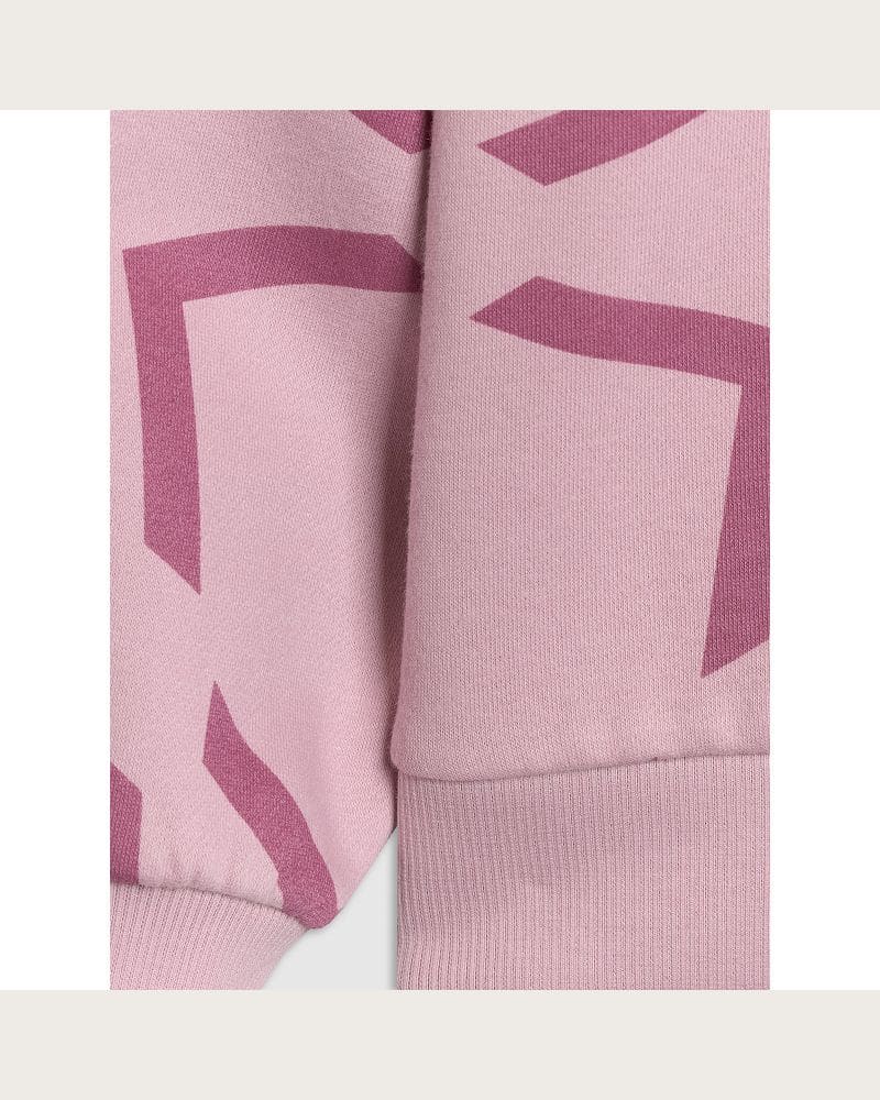 Dievčenská mikina s kapucňou 4F JUNIOR SWEATSHIRT F1937-4FJWAW25TSWSF1937-56A-LIGHT PINK ALLOVER – fotka 3