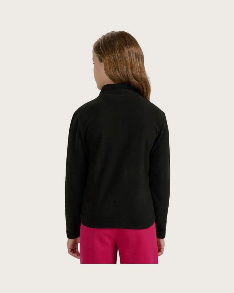 Dievčenská flisová mikina so zipsom 4F JUNIOR FLEECE F346-4FJWAW25TFLEF346-20S-DEEP BLACK – fotka 3
