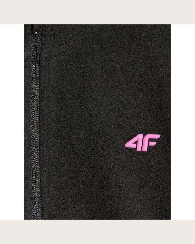 Dievčenská flisová mikina so zipsom 4F JUNIOR FLEECE F346-4FJWAW25TFLEF346-20S-DEEP BLACK – fotka 7