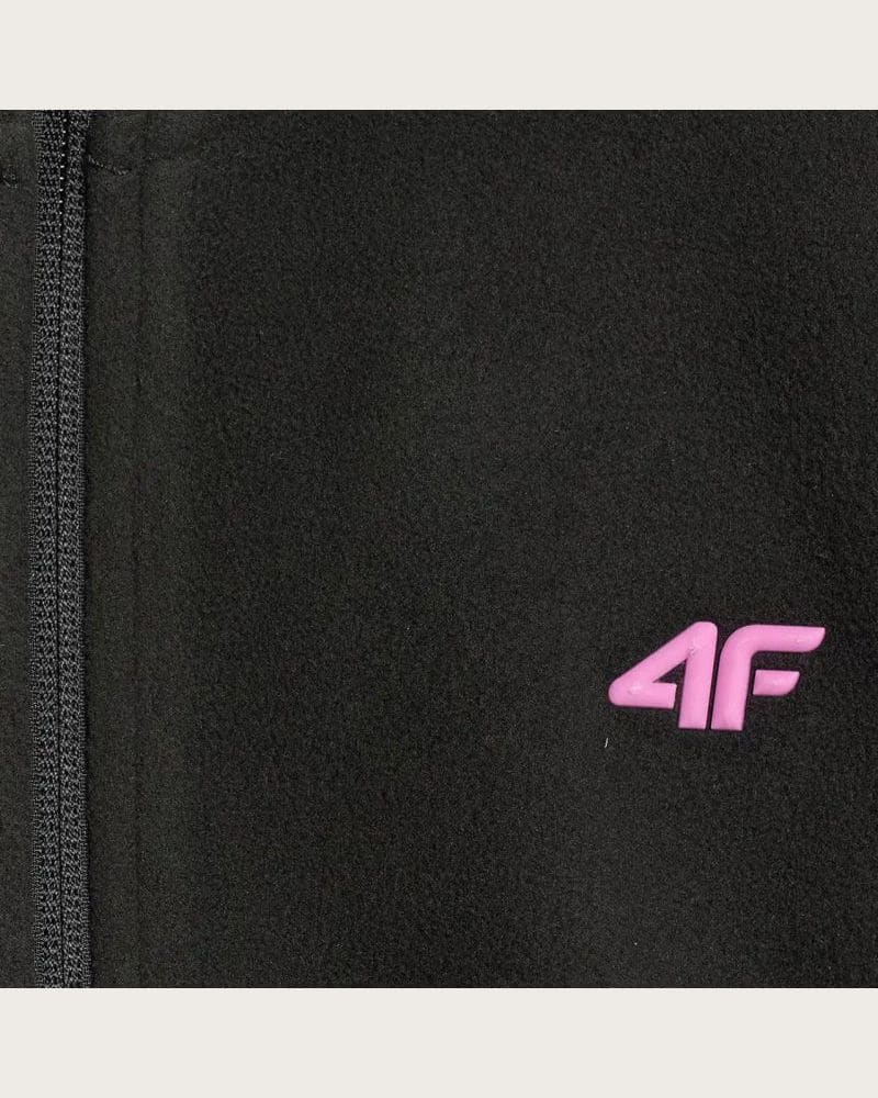 Dievčenská flisová mikina so zipsom 4F JUNIOR FLEECE F346-4FJWAW25TFLEF346-20S-DEEP BLACK – fotka 8