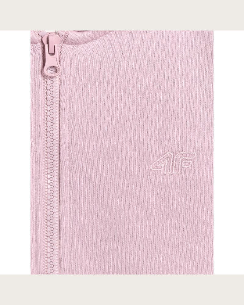 Dievčenská zateplená mikina so zipsom 4F JUNIOR SWEATSHIRT F1952-4FJWAW25TSWSF1952-56S-LIGHT PINK – fotka 3