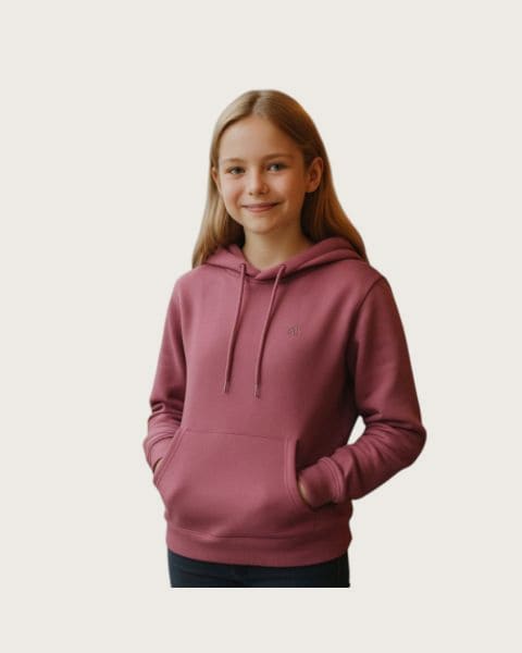 Dievčenská zateplená mikina s kapucňou 4F JUNIOR SWEATSHIRT F1953-4FJWAW25TSWSF1953-50S-DARK VIOLET