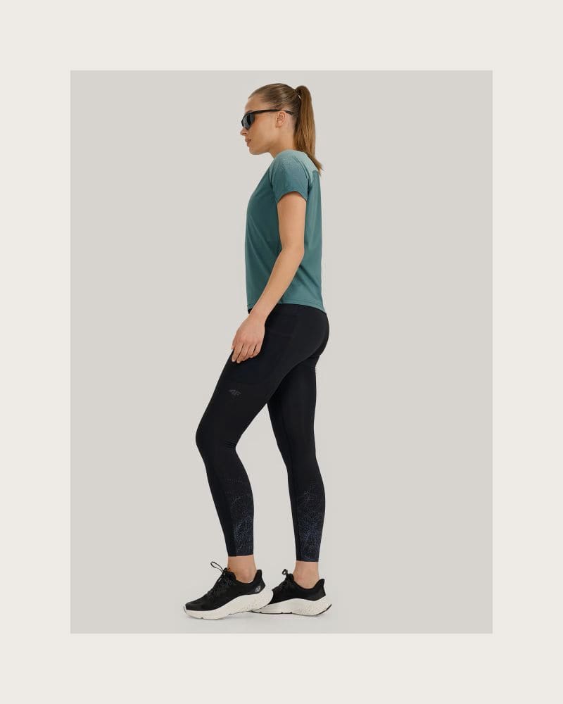 Dámske bežecké zateplené legíny 4F TIGHTS FNK F357-WAW25TFTIF357-20S-DEEP BLACK – fotka 5