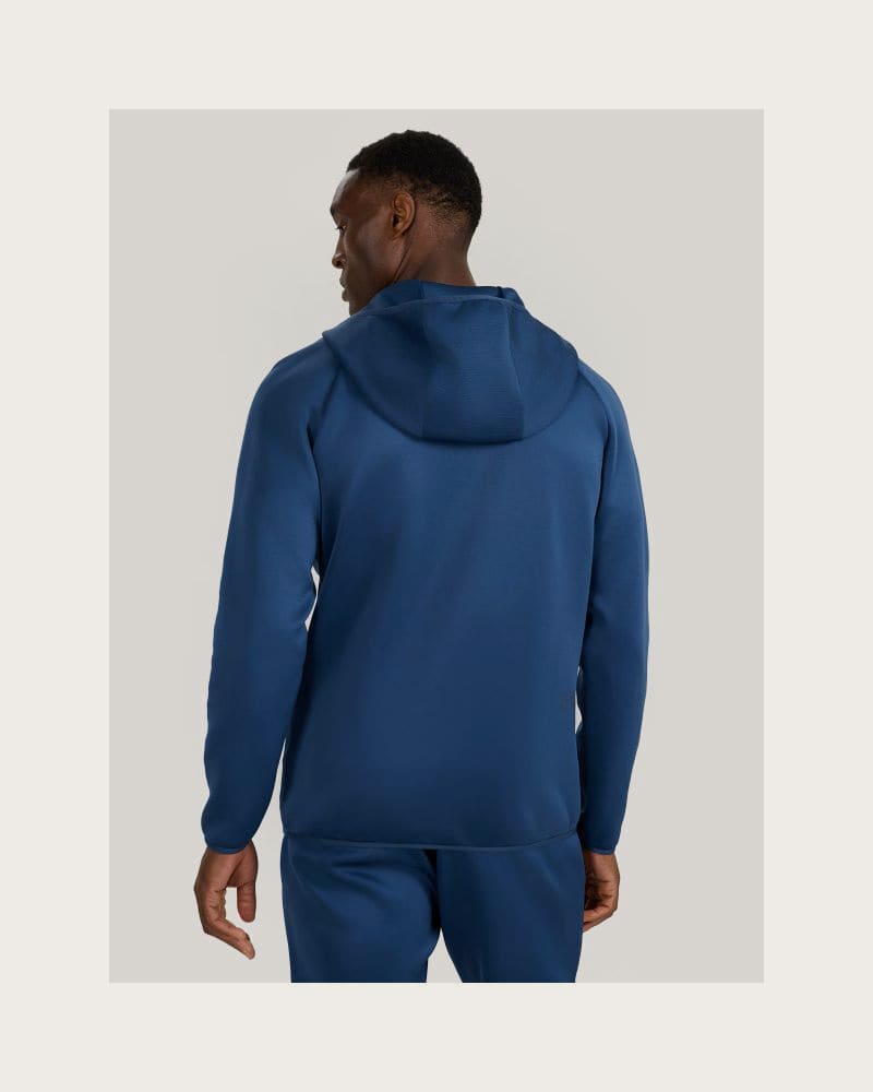 Pánska zateplená tréningová mikina so zipsom 4F SWEATSHIRT FNK M560-WAW25TFSWM560-32S-DENIM – fotka 3