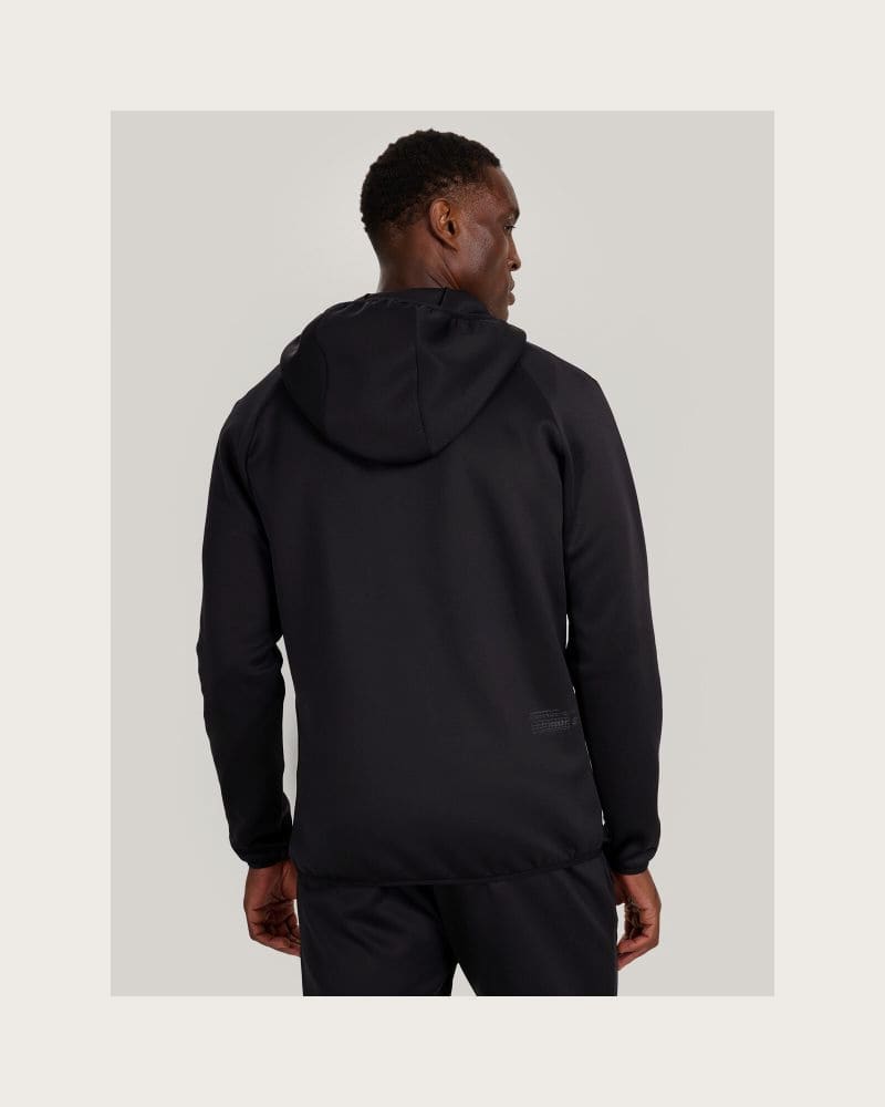 Pánska zateplená tréningová mikina so zipsom 4F SWEATSHIRT FNK M560-WAW25TFSWM560-20S-DEEP BLACK – fotka 3