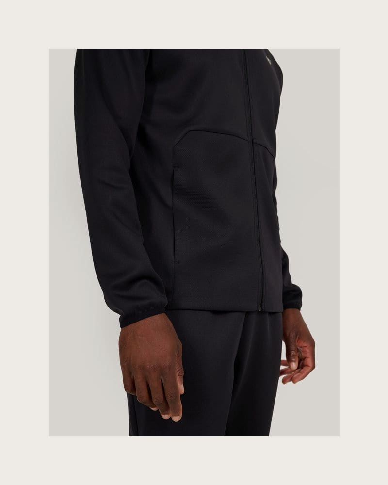Pánska zateplená tréningová mikina so zipsom 4F SWEATSHIRT FNK M560-WAW25TFSWM560-20S-DEEP BLACK – fotka 7