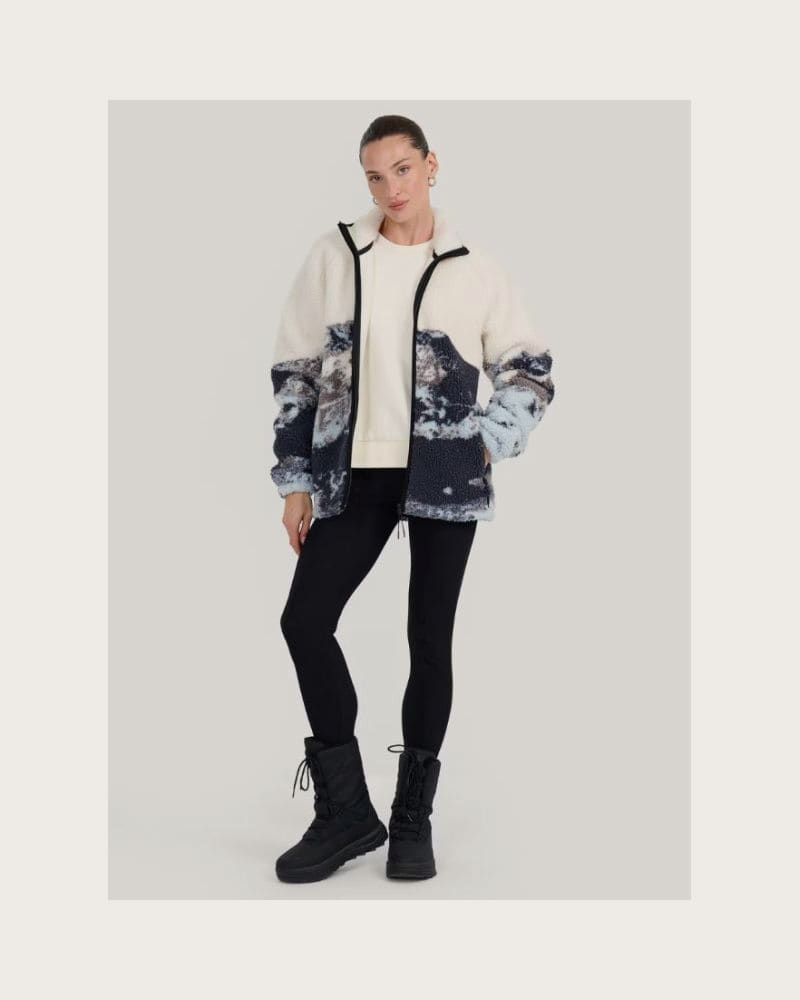 Dámska flisová mikina so zipsom 4F FLEECE U351-WAW25TFLEU351-90A-MULTICOLOUR ALLOVER – fotka 5